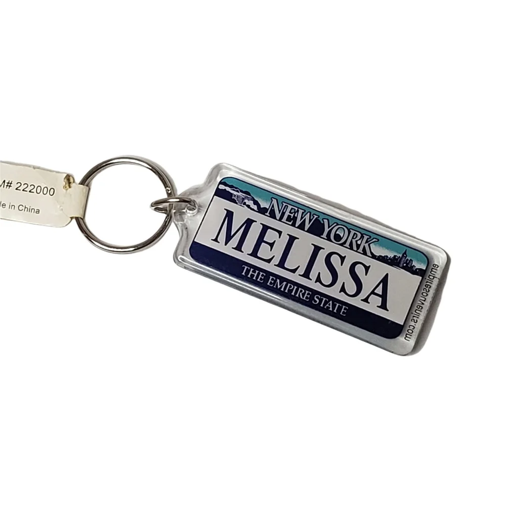 Melissa New York License Plate Keychain
